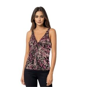 Express Ivory Knot Front Sleeveless Top Size Medium